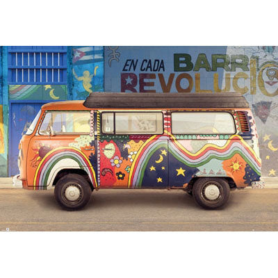 Volkswagen Camper Cuba Domestic Poster