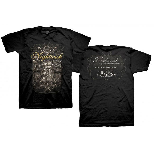 Nightwish April 26th Crystal Ballroom T-shirt Front