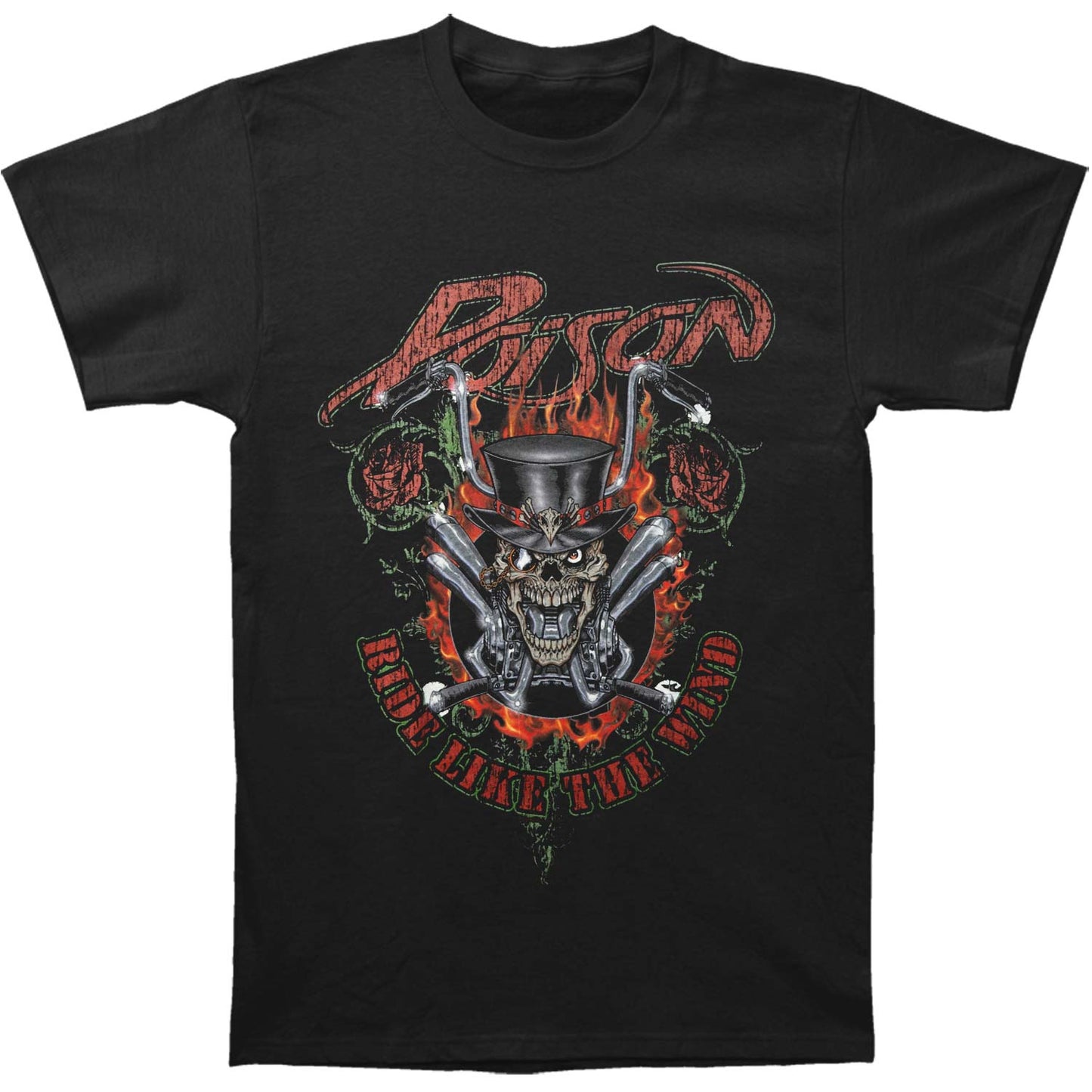 Poison Ride Like The Wind Slim Fit T-shirt Front