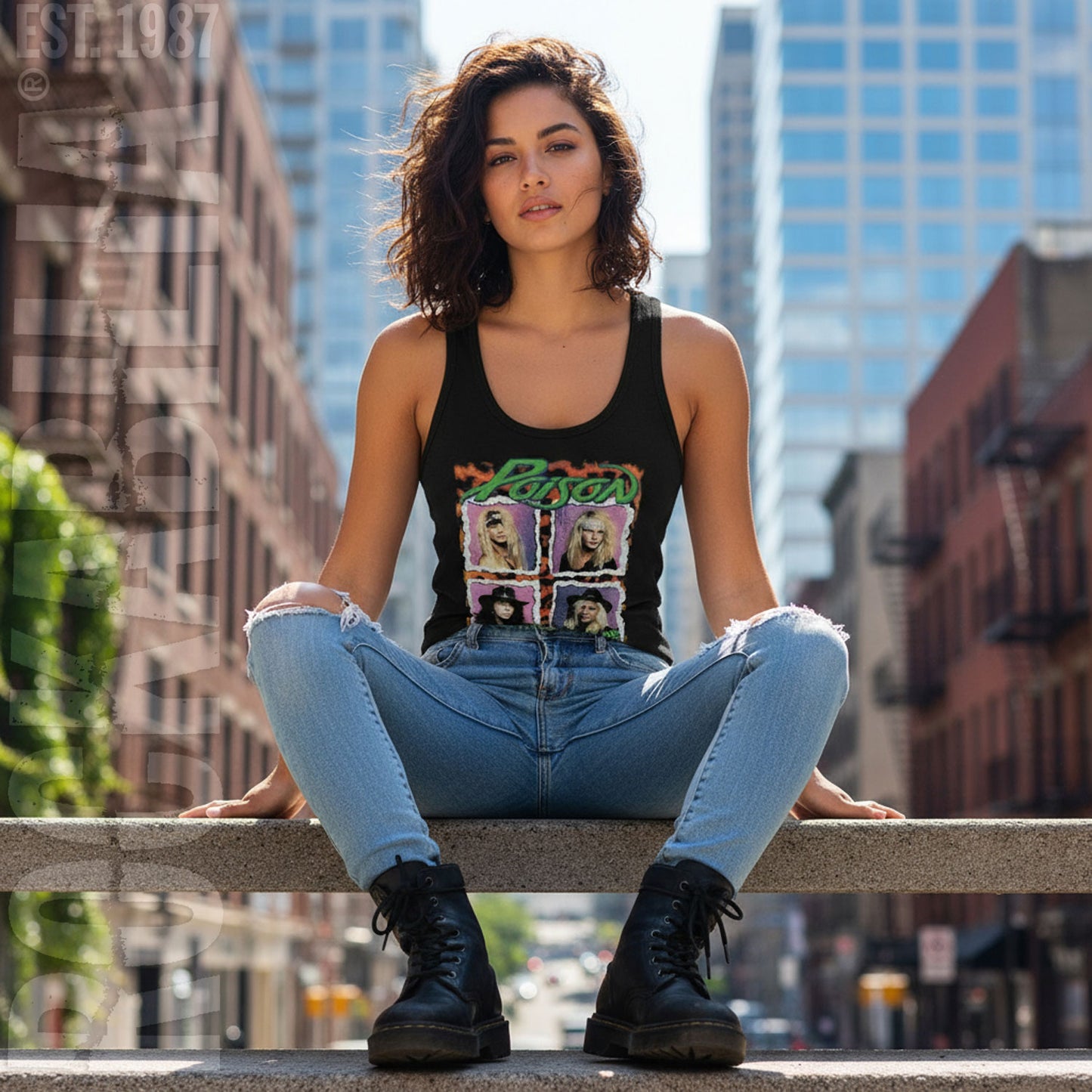 Poison Squares Womens Tank Alt 2