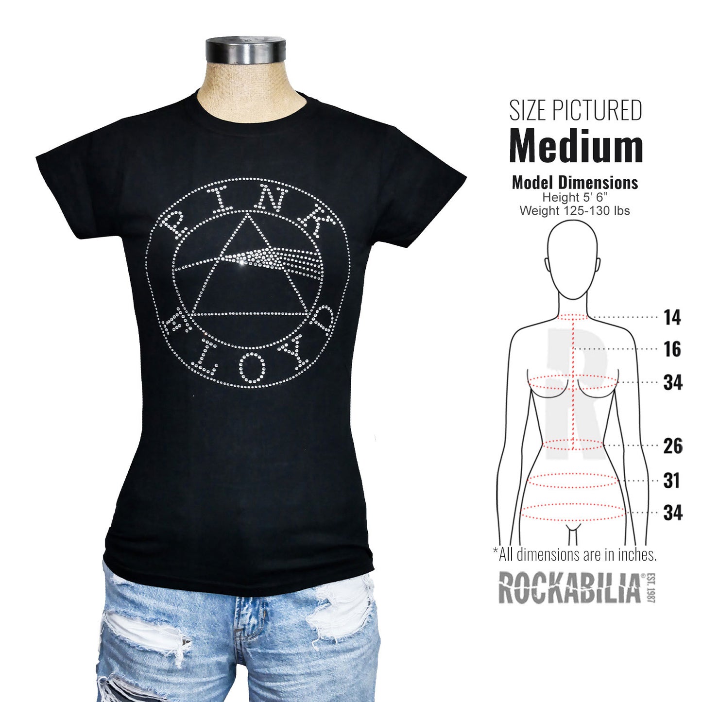 Pink Floyd Circle Logo Junior Top Alt 3