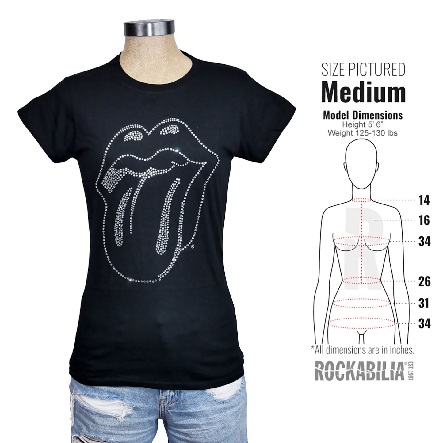 Rolling Stones Tongue Junior Top Alt 3