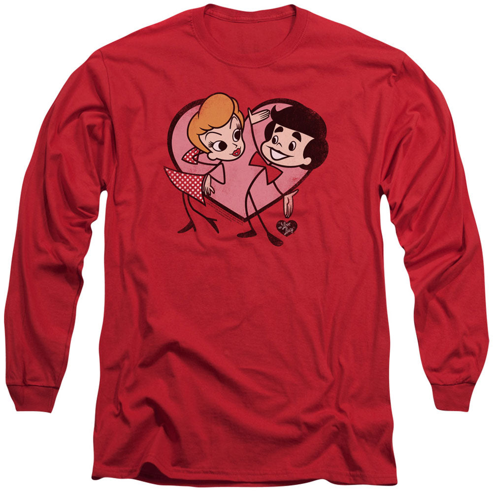 I Love Lucy Cartoon Love Long Sleeve Front