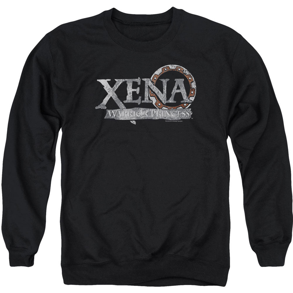 Xena: Warrior Princess Battered Logo Adult Sweatshirt Front