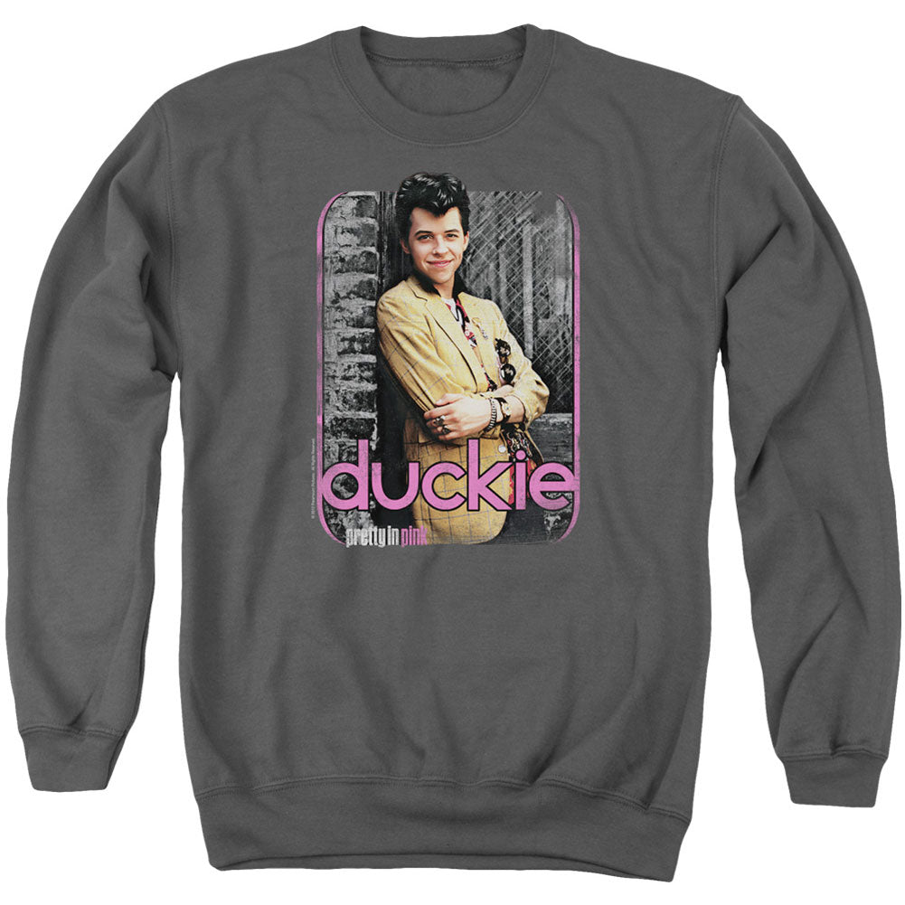 Pretty In Pink Just Duckie Adult Sweatshirt Front