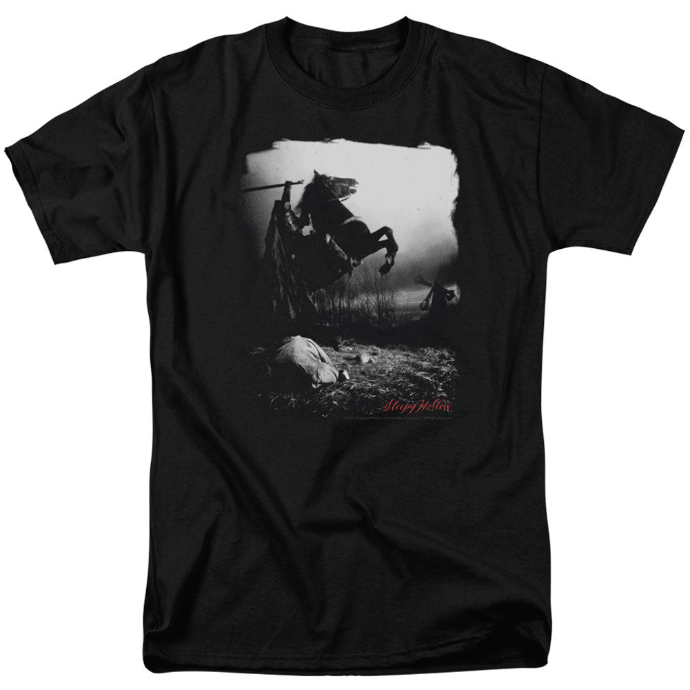 Sleepy Hollow Foggy Night Adult T-shirt Front