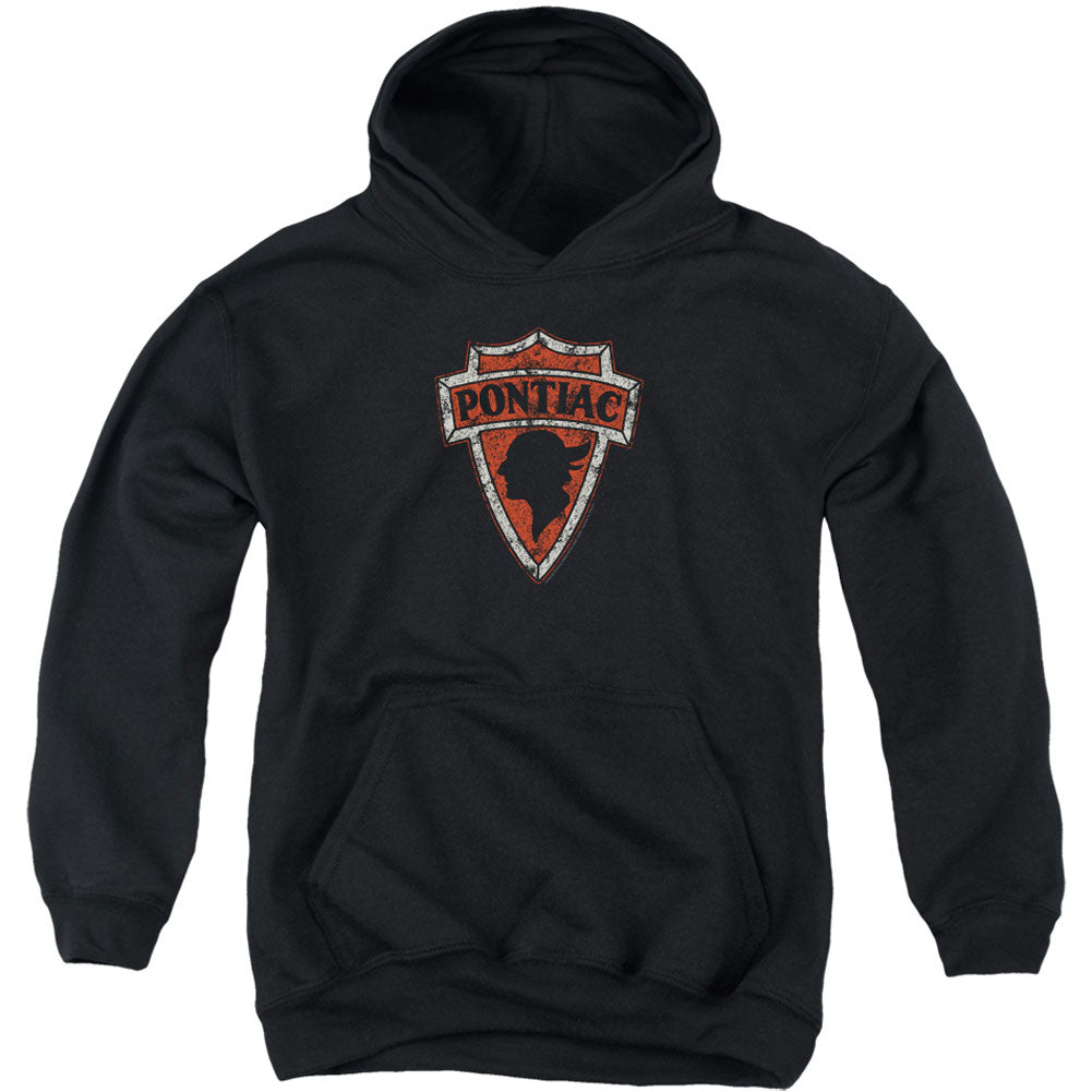Early Pontiac Arrowhead Youth 50% Poly Hooded Sweatshirt Front