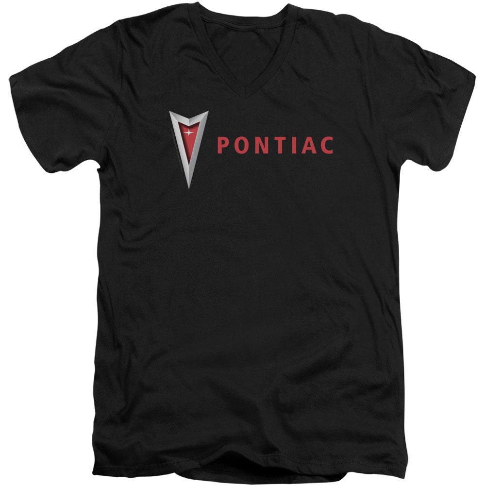 Modern Pontiac Arrowhead Adult V-Neck Slim Fit T-shirt Front