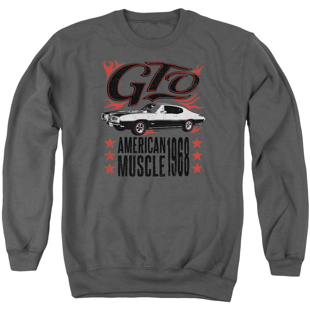 Pontiac Gto Flames Adult Sweatshirt Front