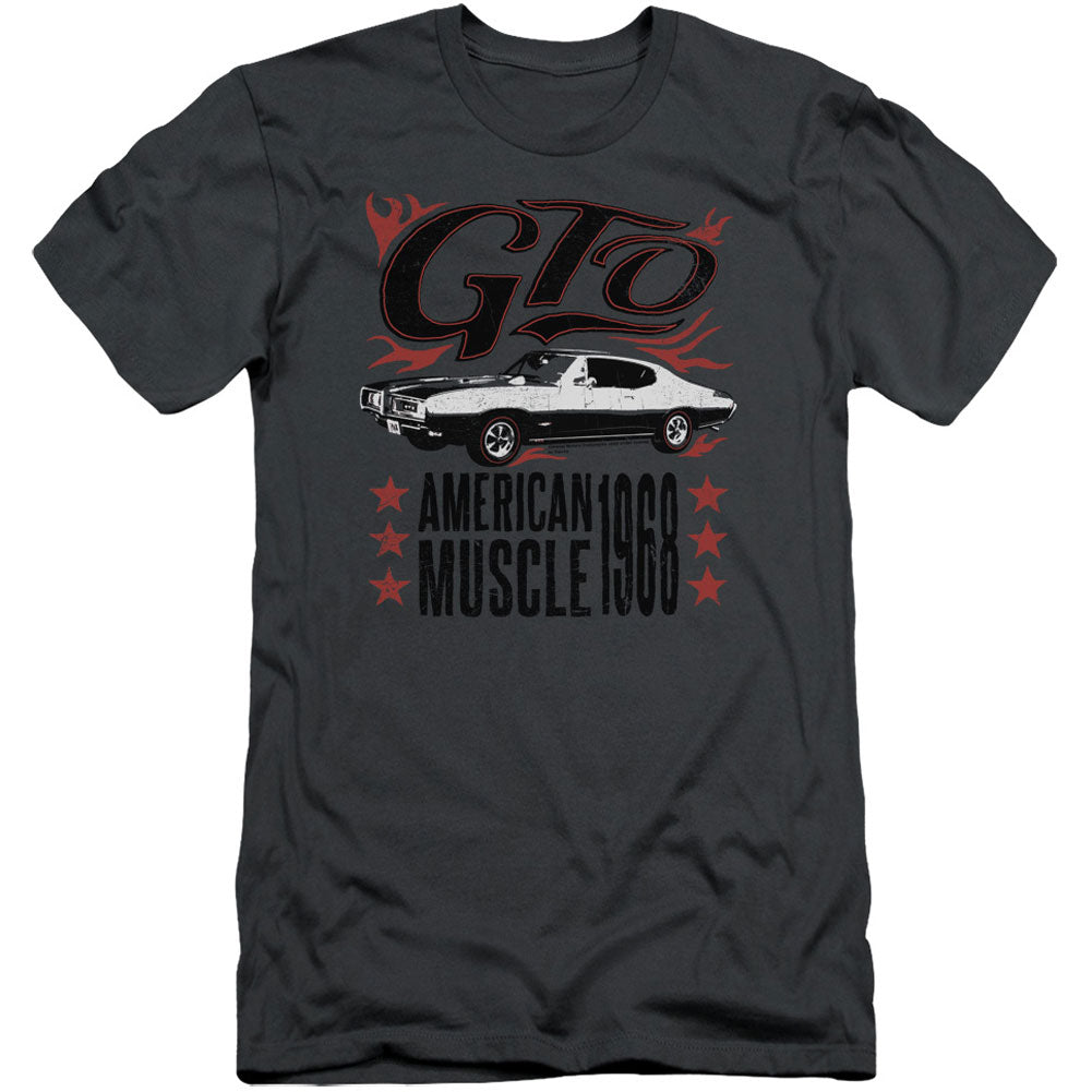 Pontiac Gto Flames Adult Slim Fit Slim Fit T-shirt Front
