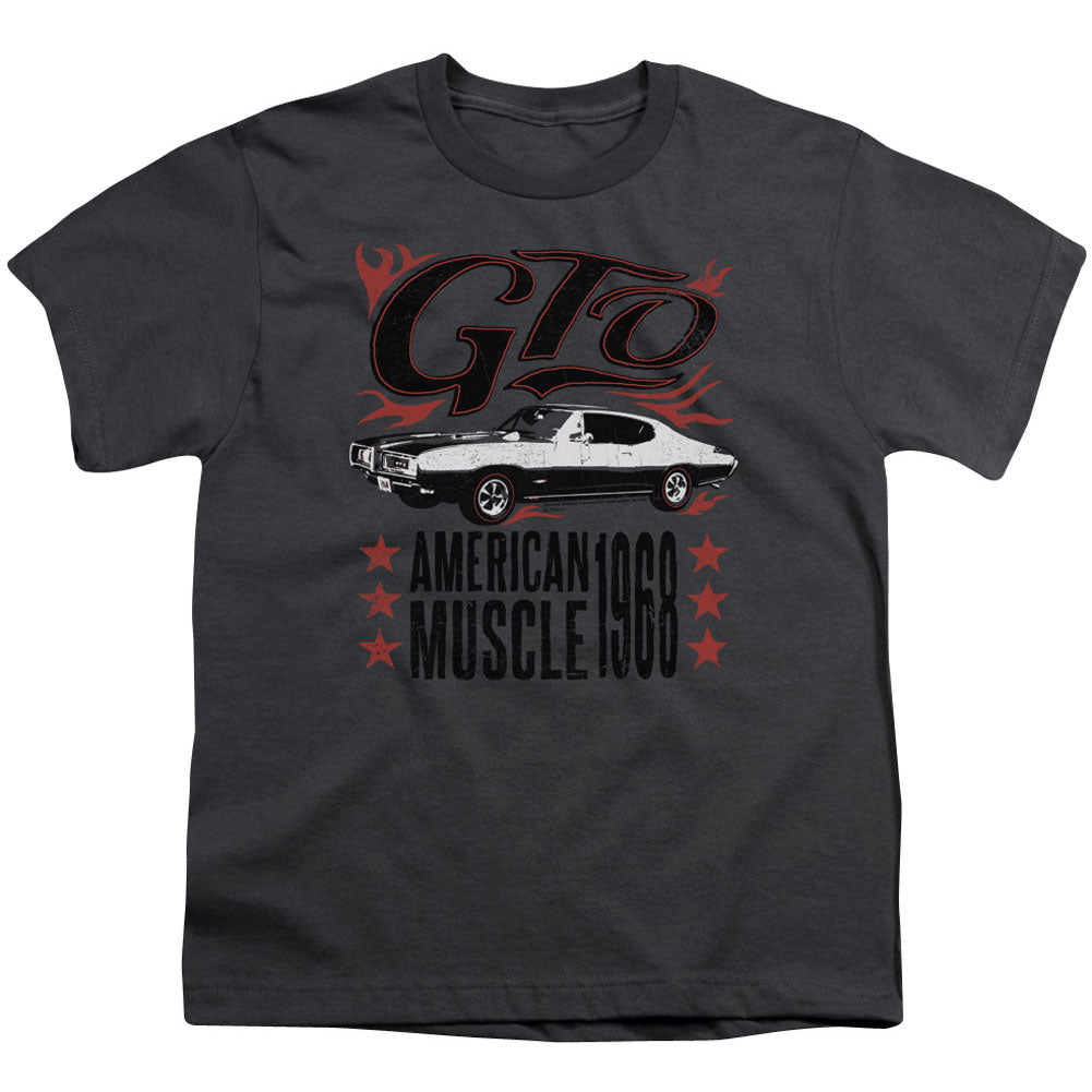 Pontiac Gto Flames Youth T-shirt Front