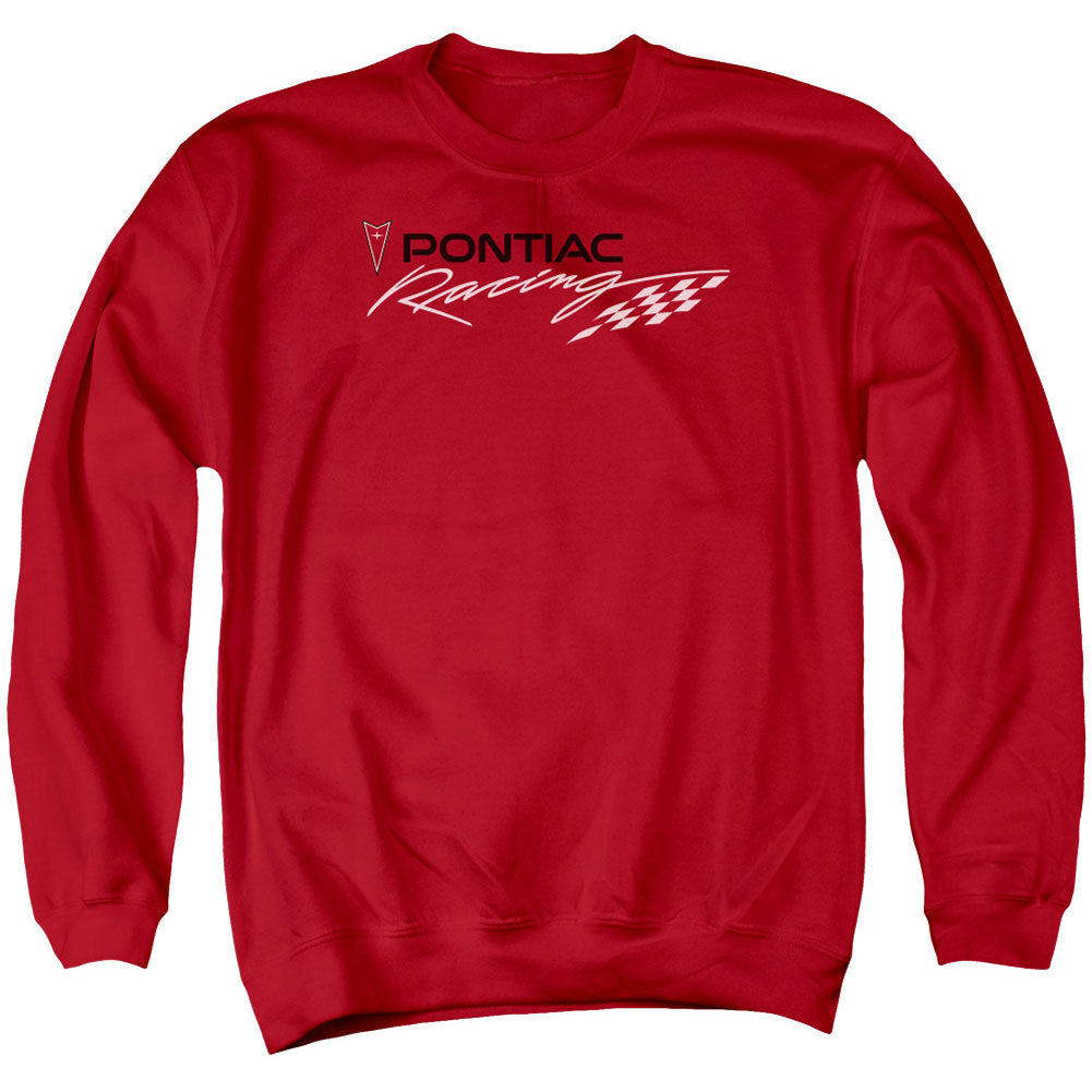Red Pontiac Racing Adult Sweatshirt Front