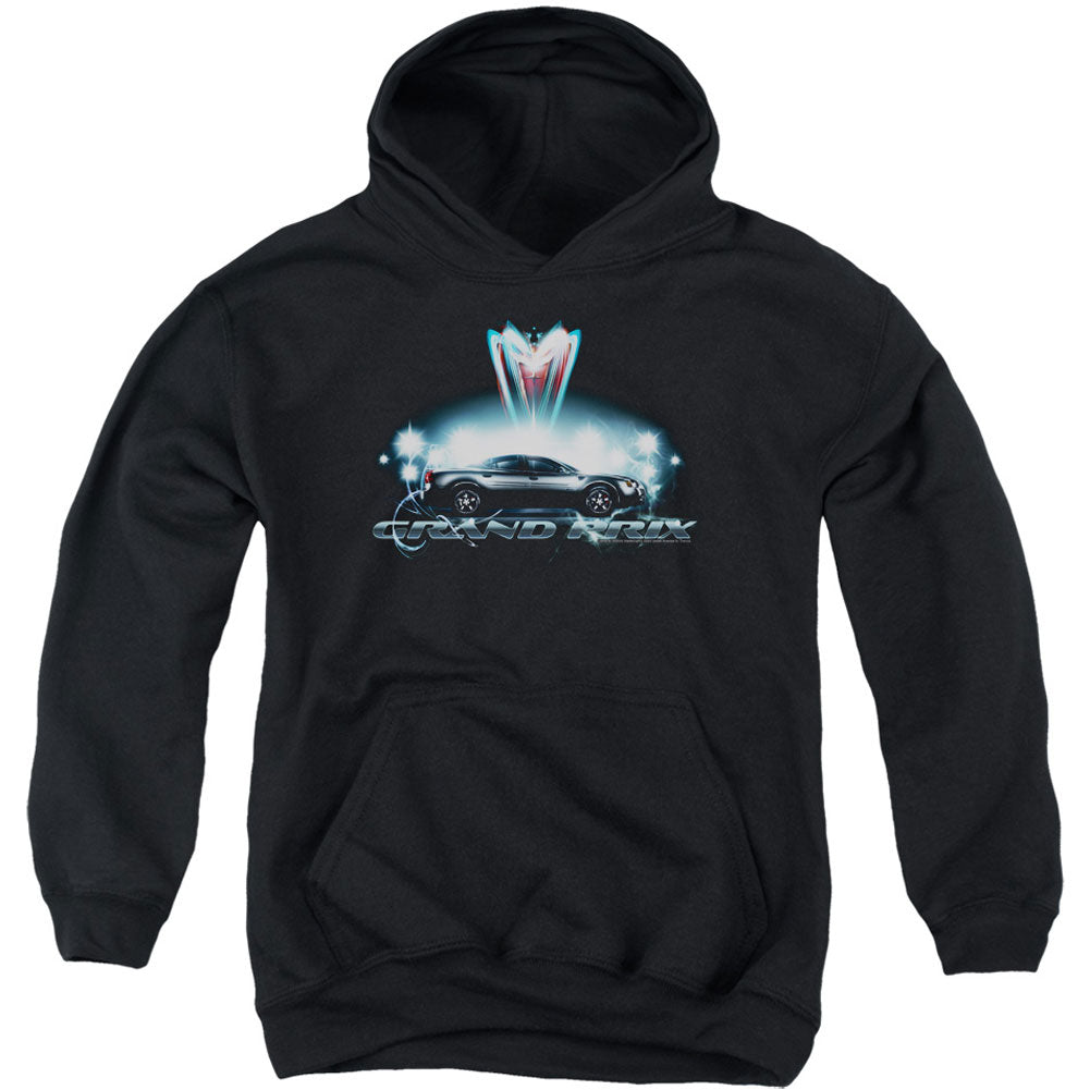 Pontiac Silver Grand Am Youth 50% Poly Hooded Sweatshirt Front