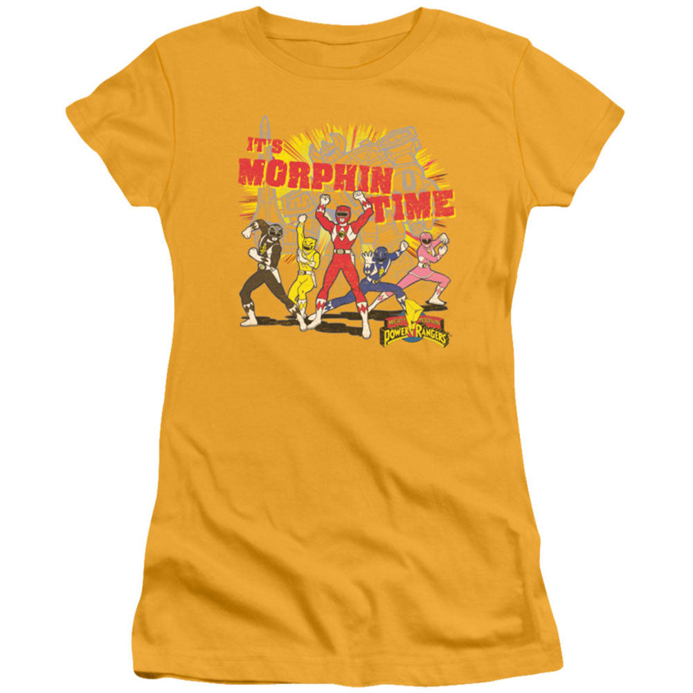 Power Rangers Morphin Time Cap Sleeve Junior Top Front
