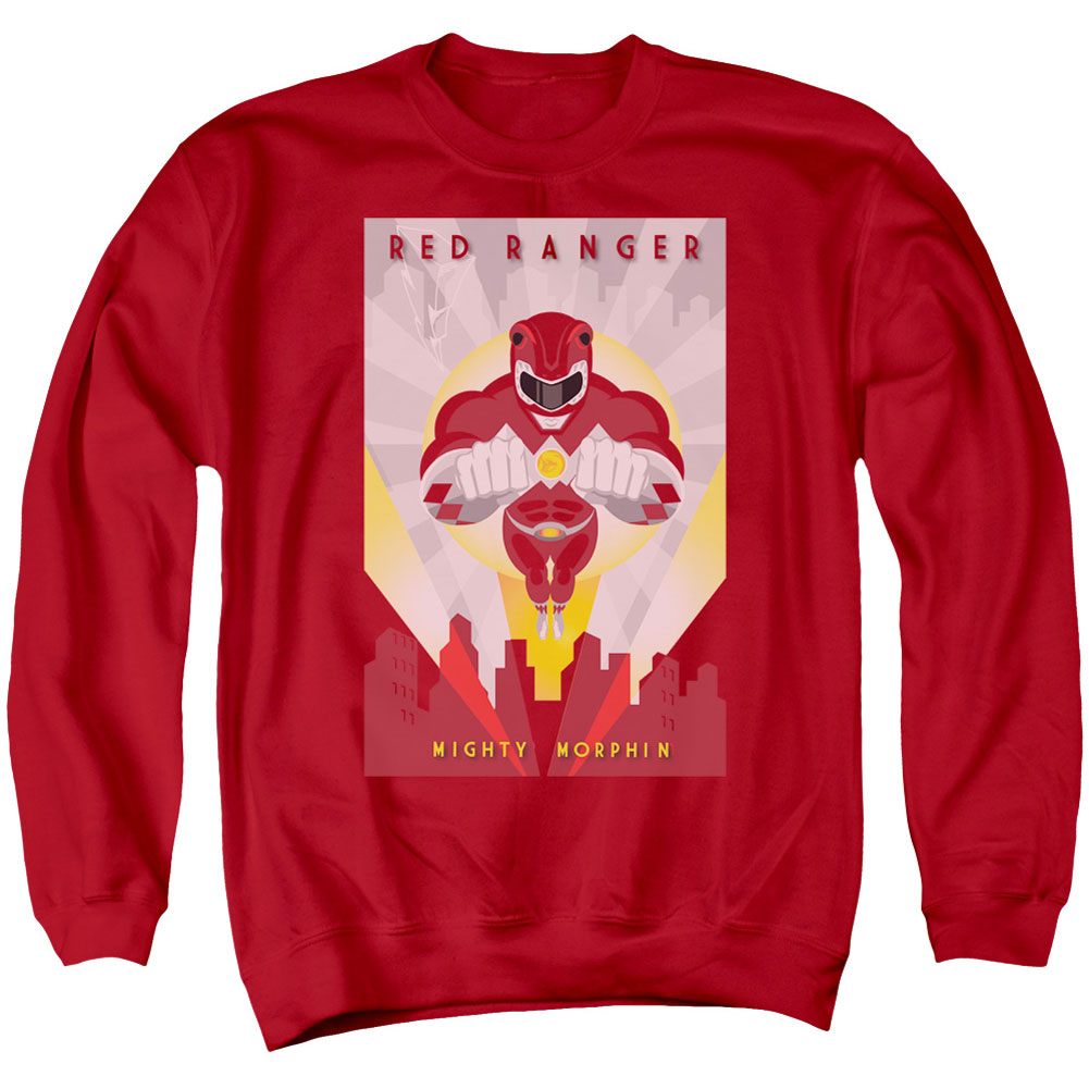 Power Rangers Red Deco Adult Sweatshirt Front
