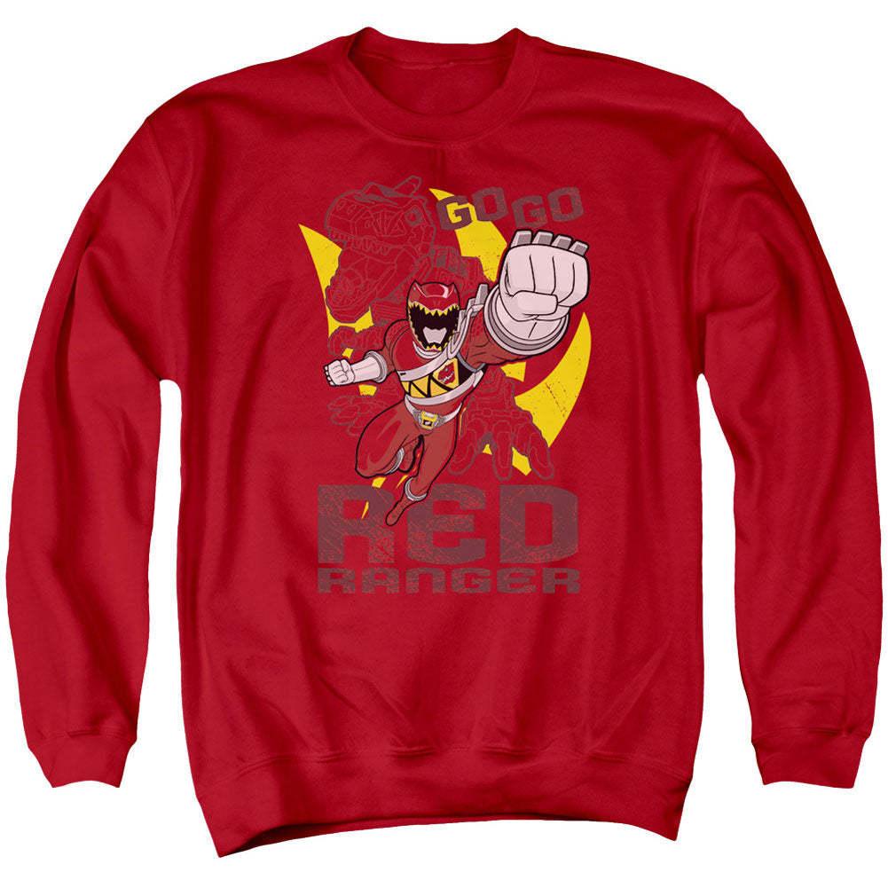 Power Rangers Go Red Adult Sweatshirt Front