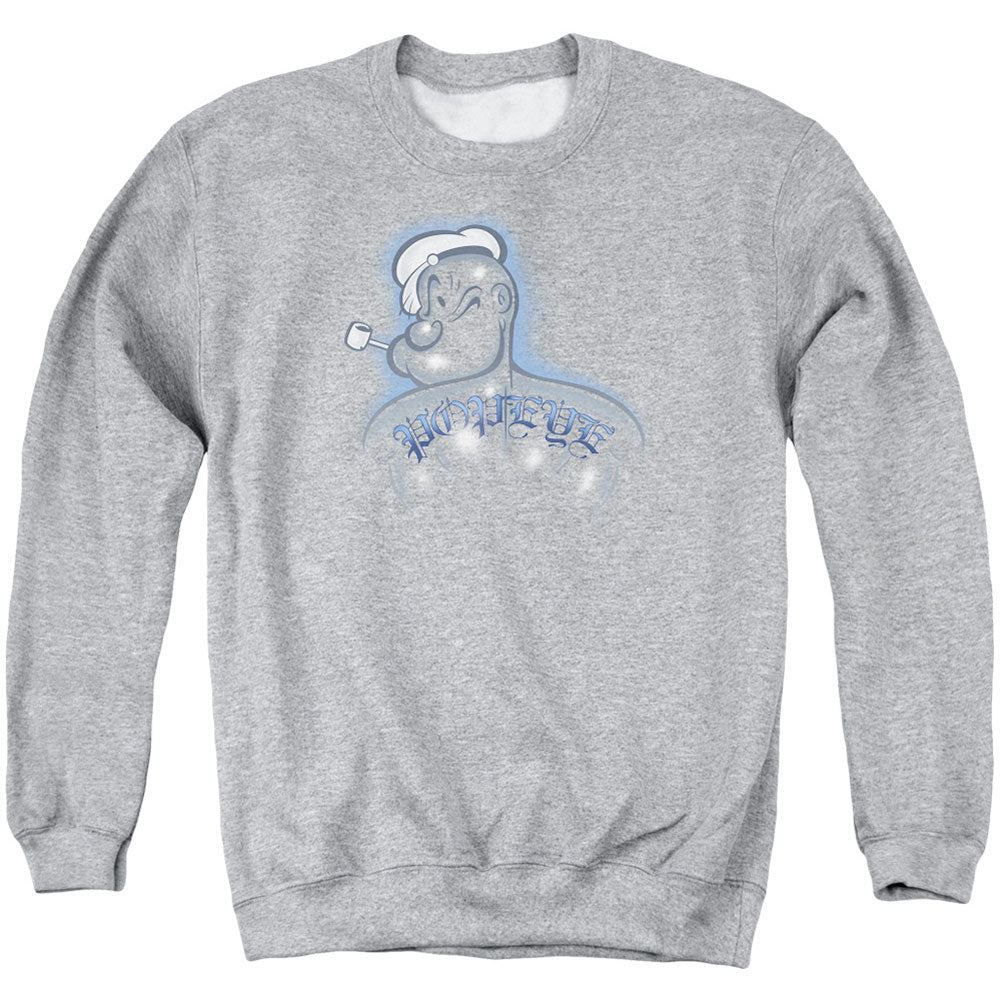 Popeye Back Tat Adult Sweatshirt Front