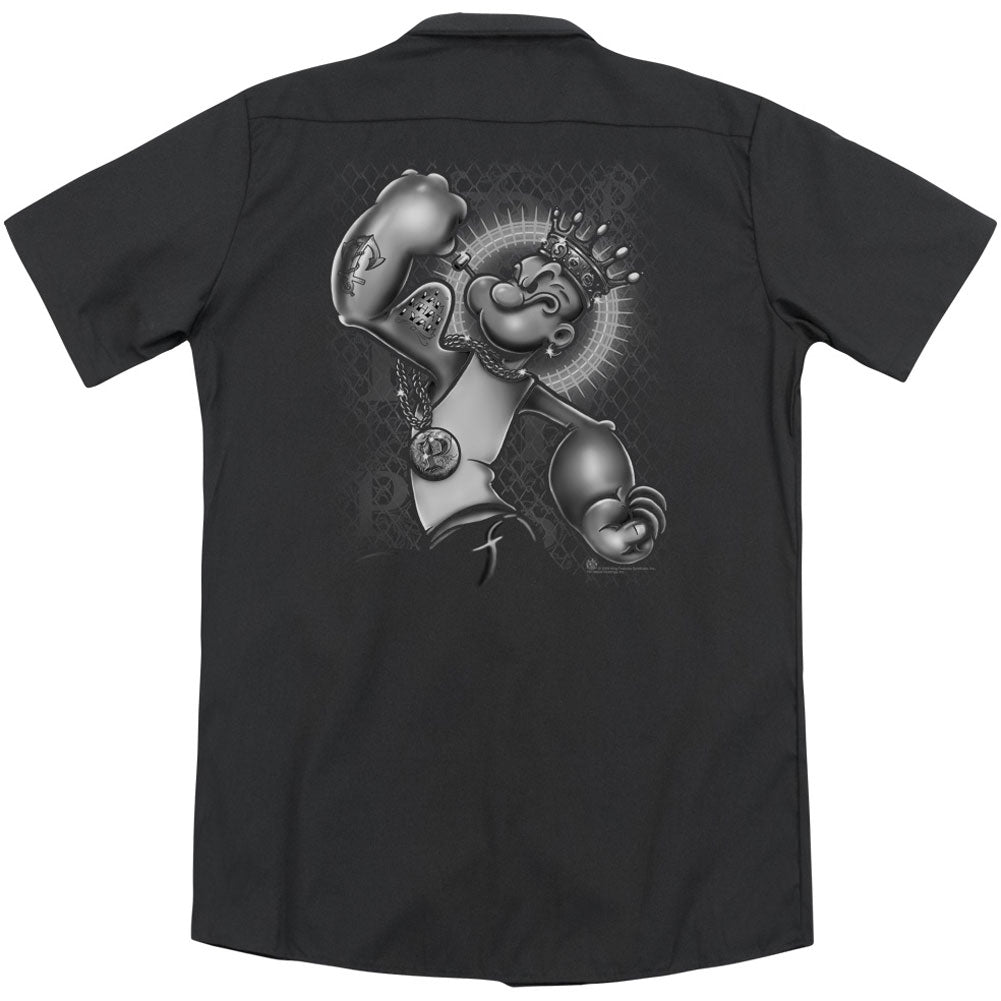 Popeye Spinach King (Back Print) Workshirt Back