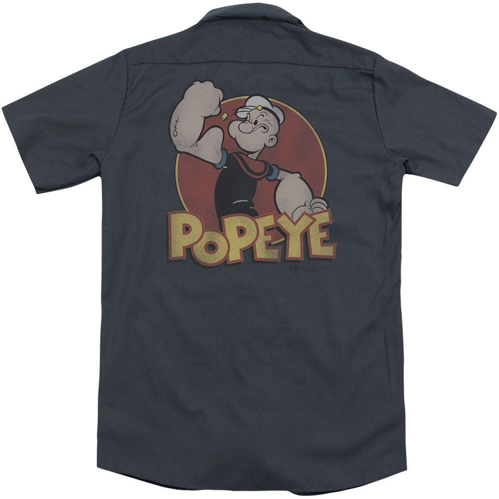 Popeye Retro Ring (Back Print) Workshirt Back