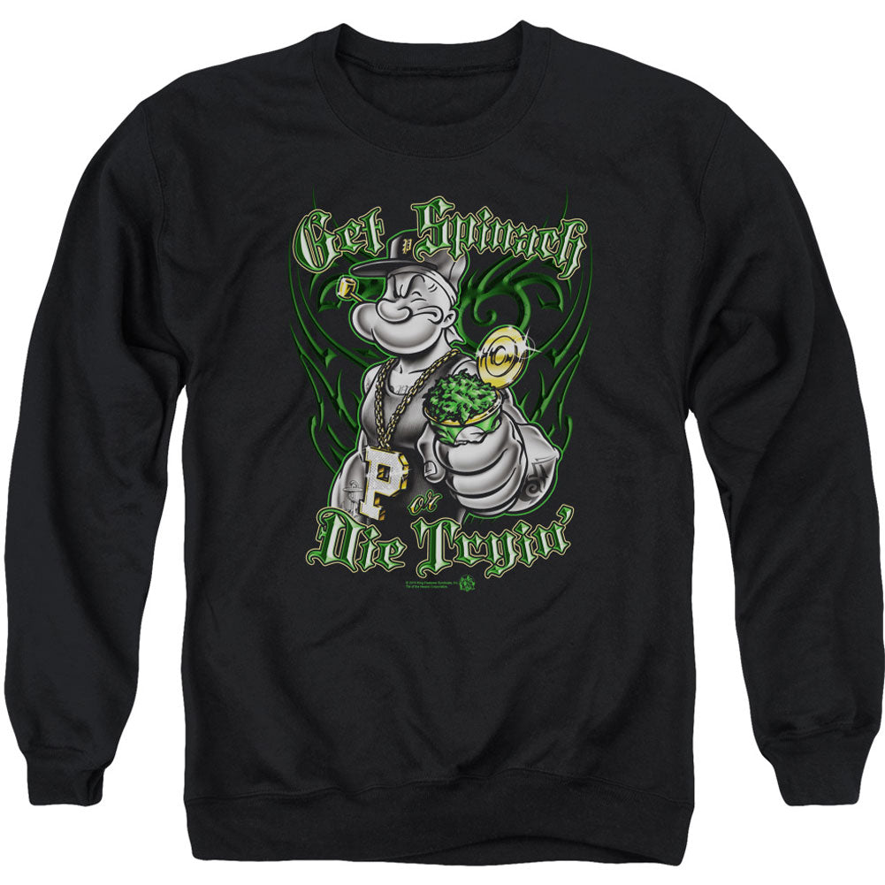 Popeye Get Spinach Adult Sweatshirt Front