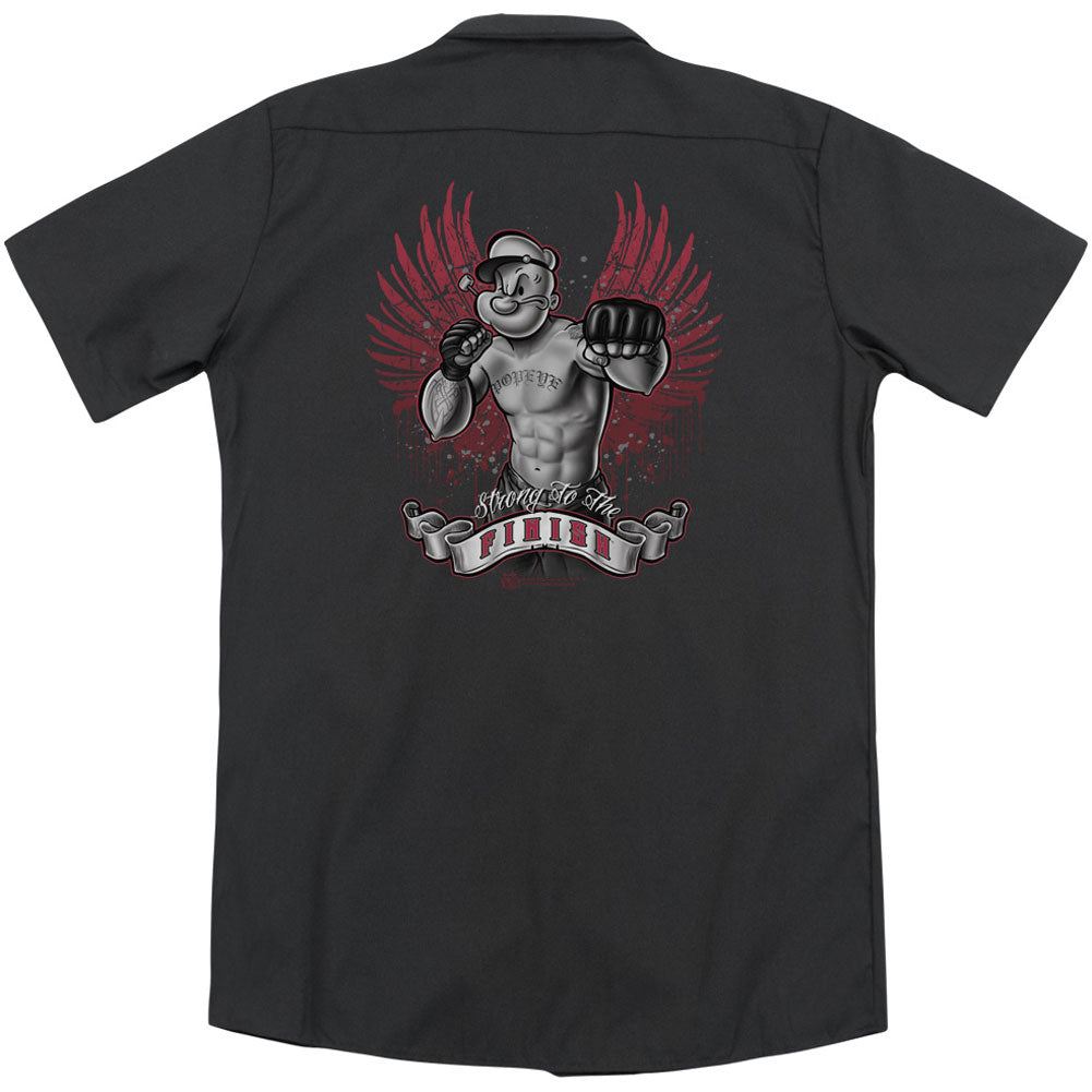 Popeye Undefeated (Back Print) Workshirt Back
