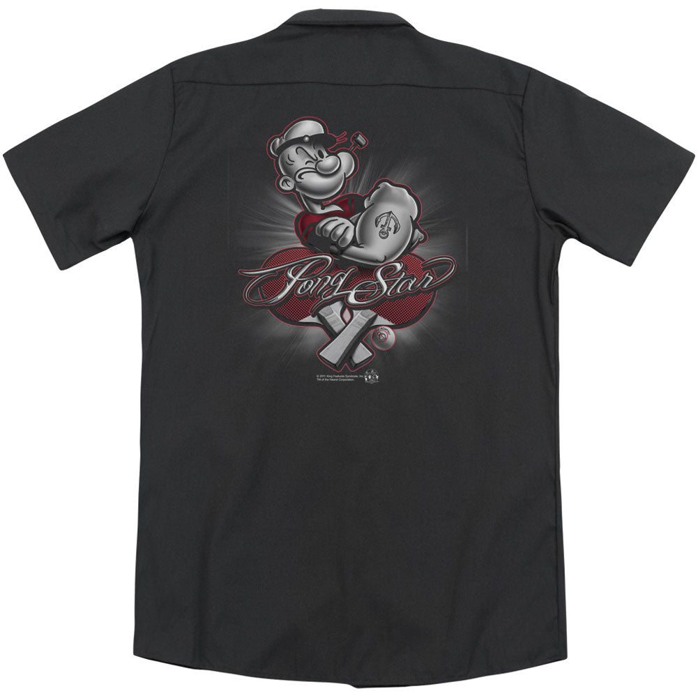 Popeye Pong Star(Back Print) Workshirt Back
