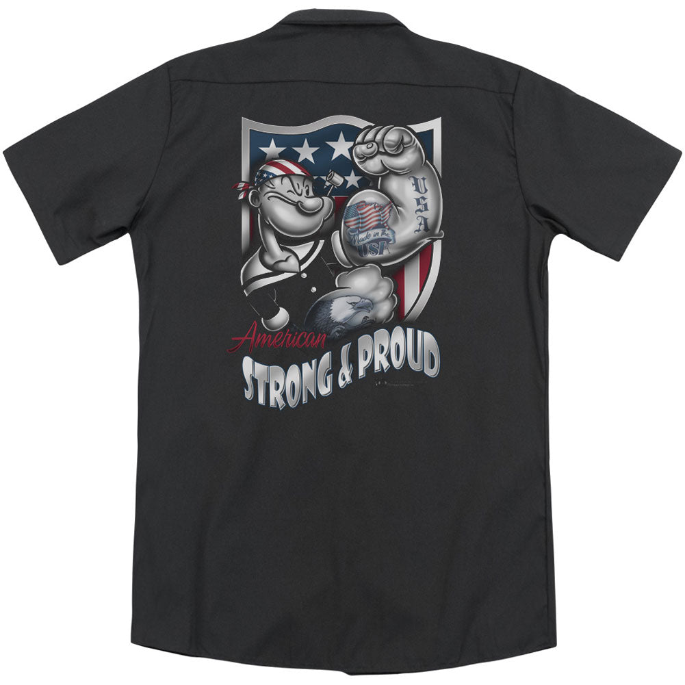Popeye Strong & Proud (Back Print) Workshirt Back