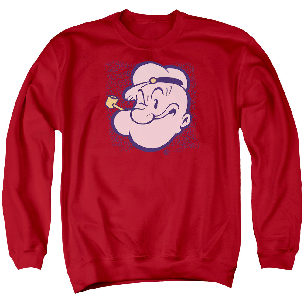 Popeye Head Adult Sweatshirt Front