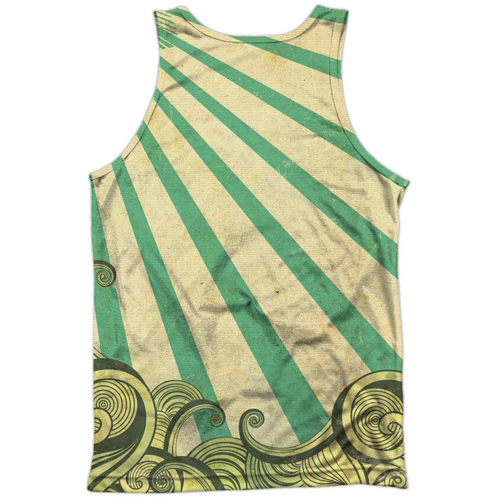 Popeye Traveling Man 100% Poly Front/Back Print Mens Tank Back