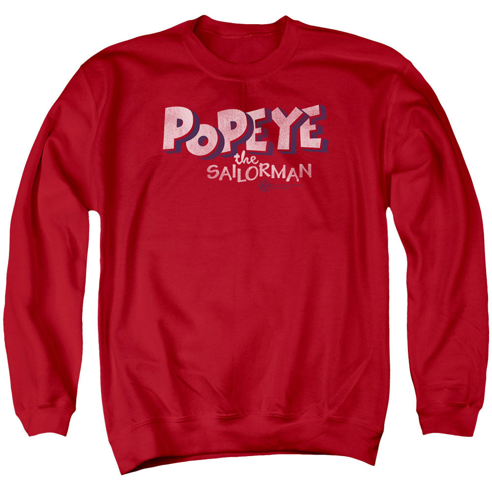 Popeye 3d Logo Adult Sweatshirt Front