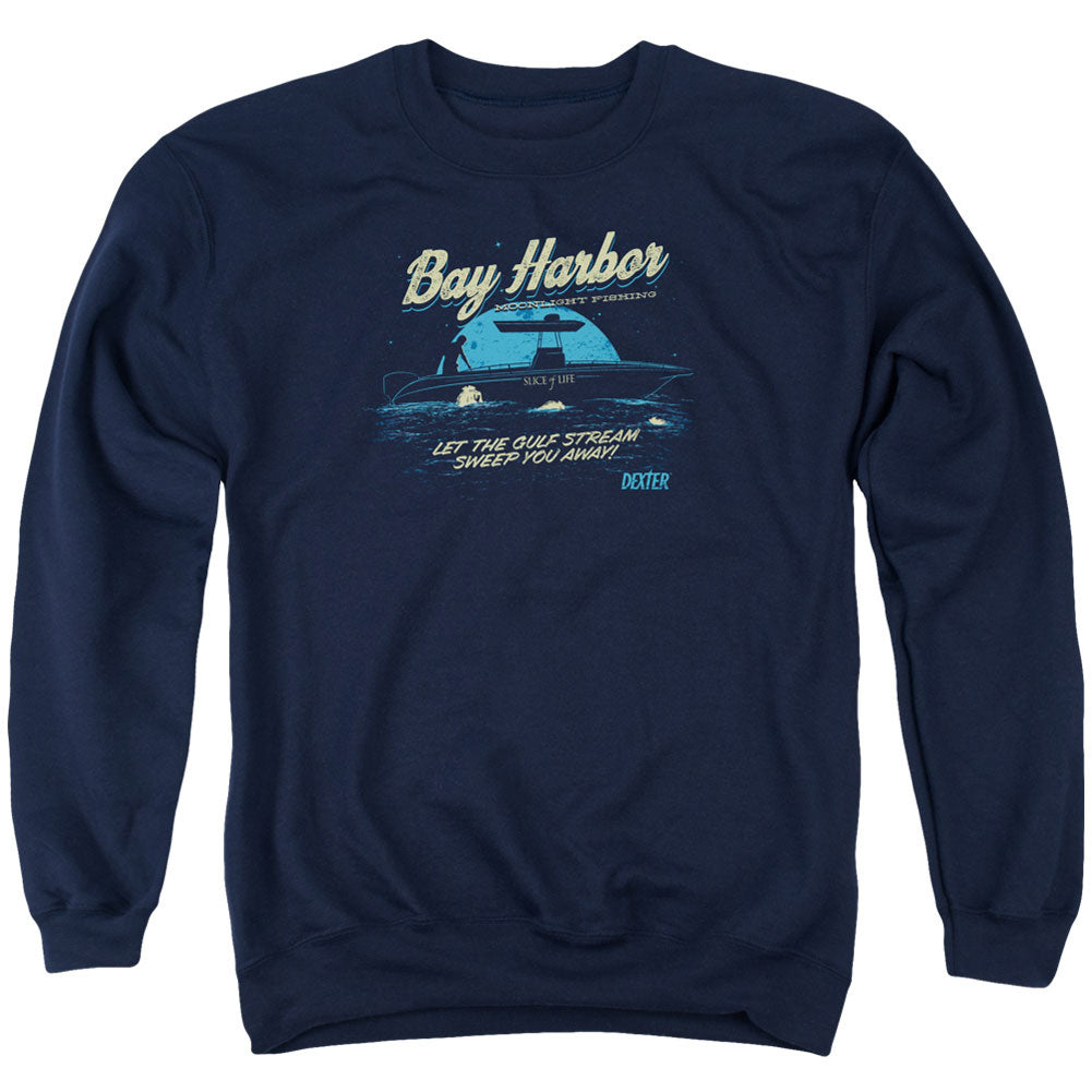 Dexter Moonlight Fishing Adult Sweatshirt Front