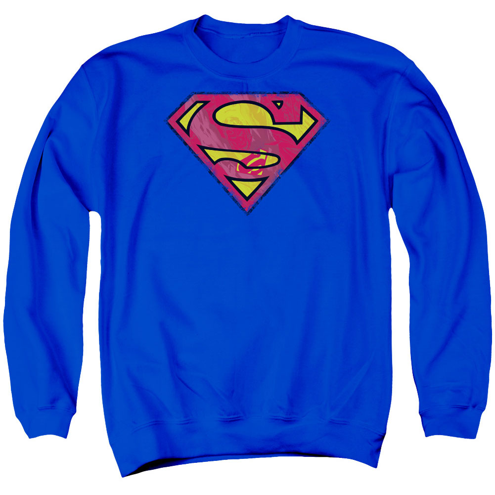 Superman Action Shield Adult Sweatshirt Front