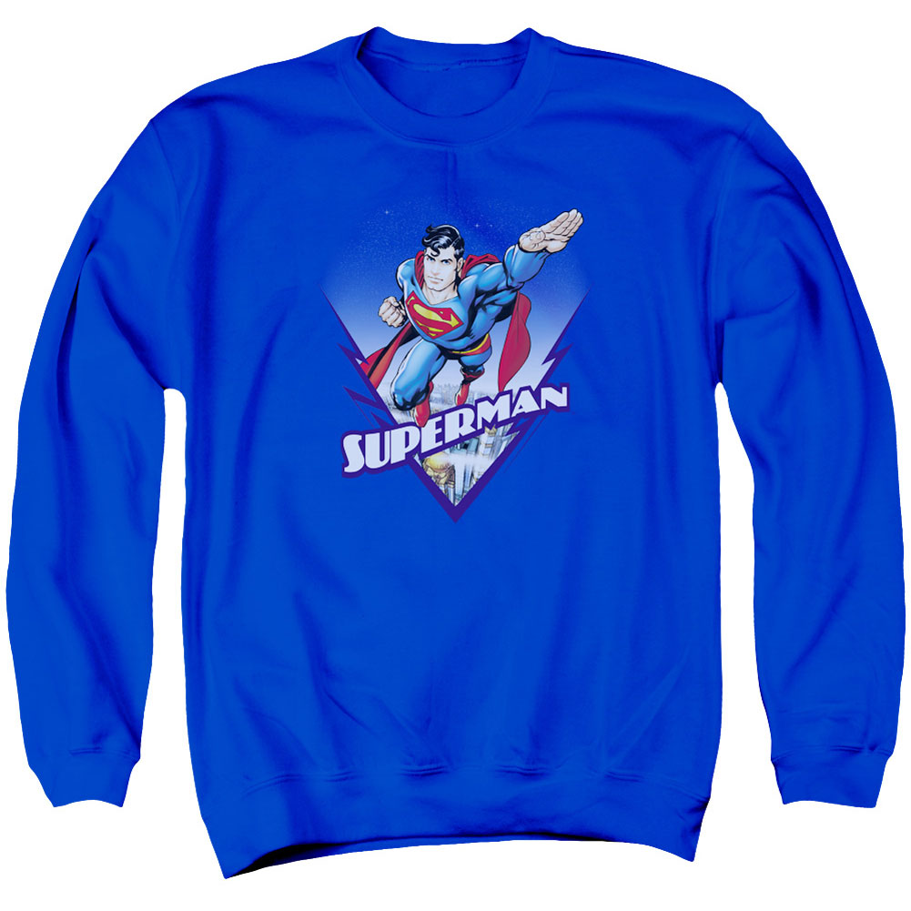 Superman Looks Like A Job For Adult Sweatshirt Front