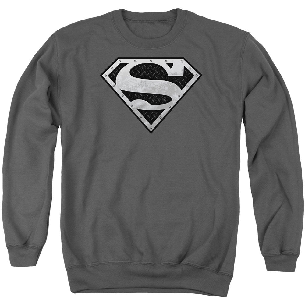 Superman Super Metallic Shield Adult Sweatshirt Front