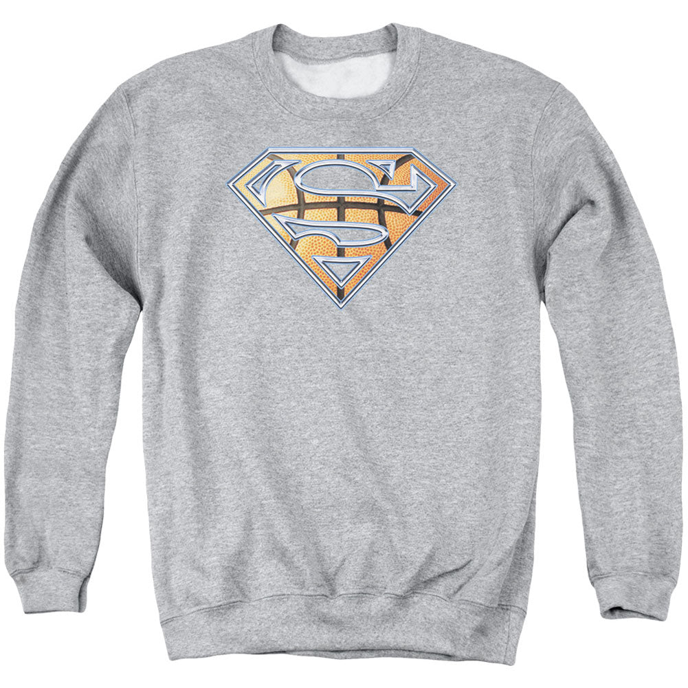 Superman Basketball Shield Adult Sweatshirt Front