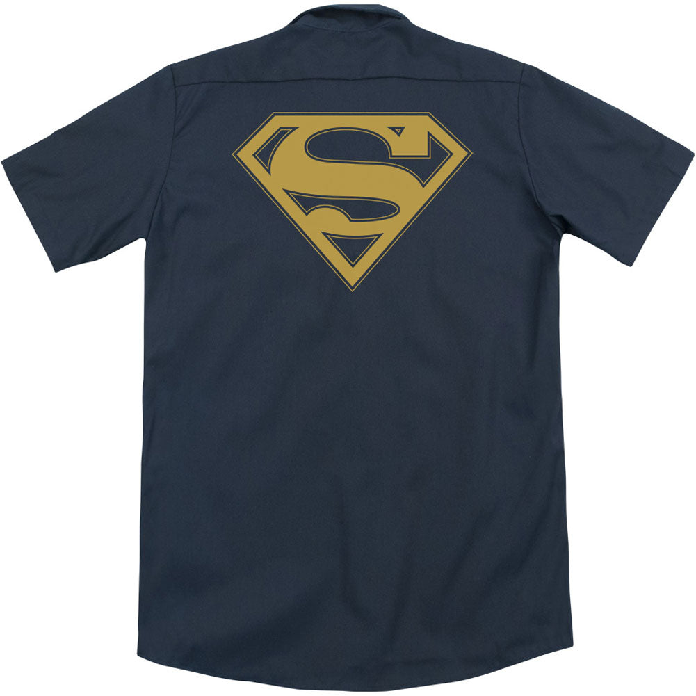 Superman Maize & Blue Shield (Back Print) Workshirt Back
