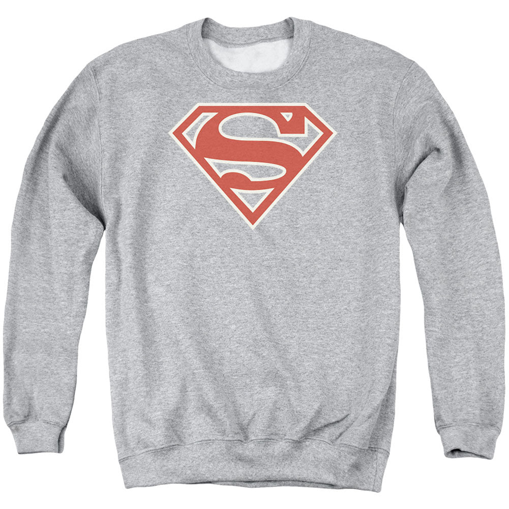 Superman Crimson & Cream Shield Adult Sweatshirt Front