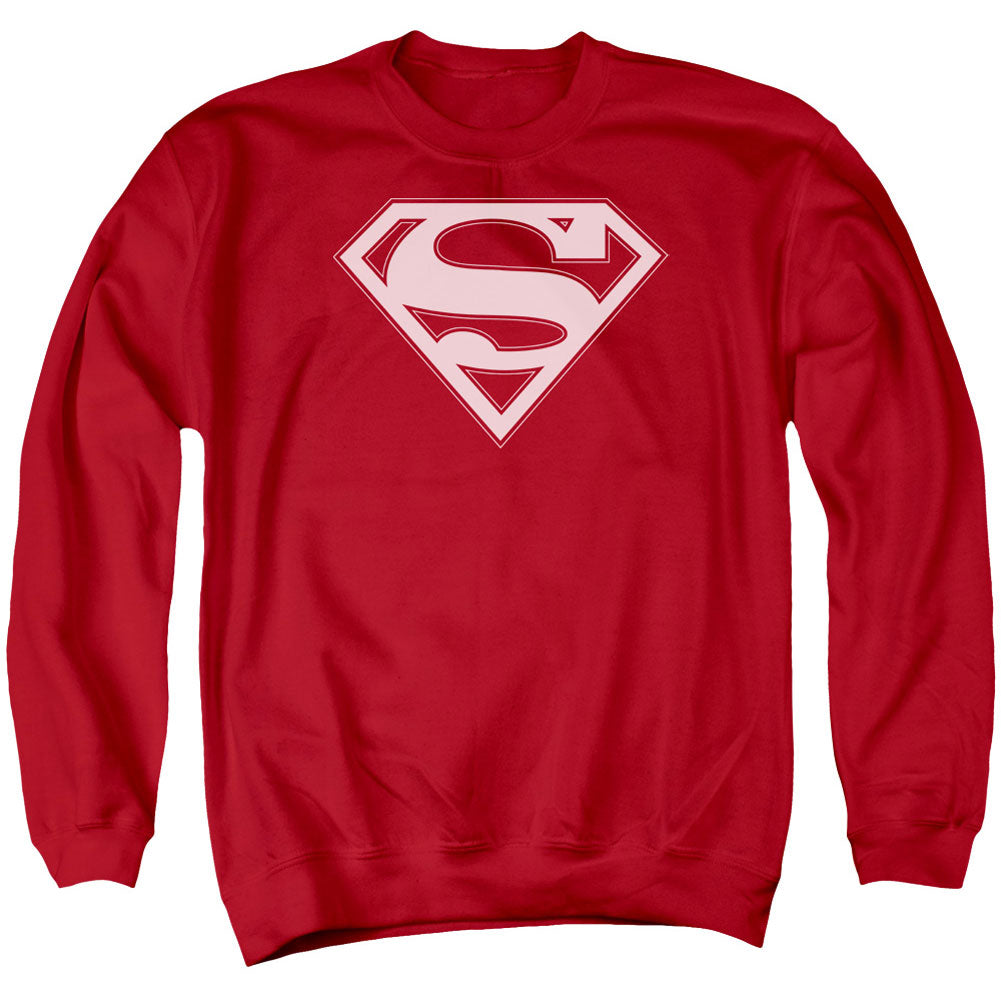 Superman Red & White Shield Adult Sweatshirt Front