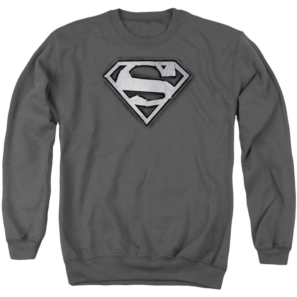 Superman Duct Tape Shield Adult Sweatshirt Front