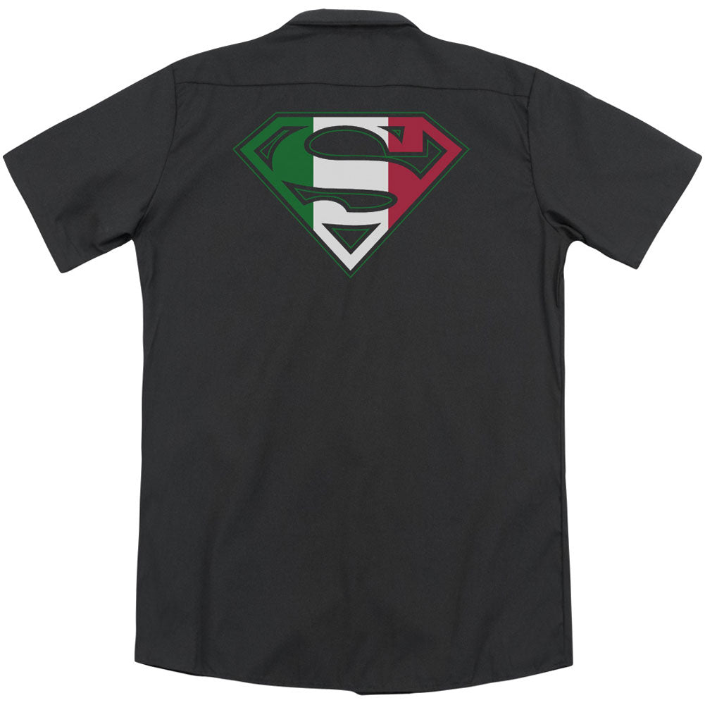 Superman Italian Shield (Back Print) Workshirt Back