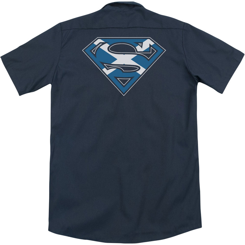 Superman Scottish Shield (Back Print) Workshirt Back