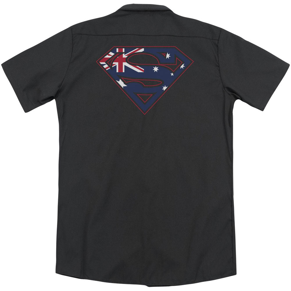 Superman Australian Shield (Back Print) Workshirt Back