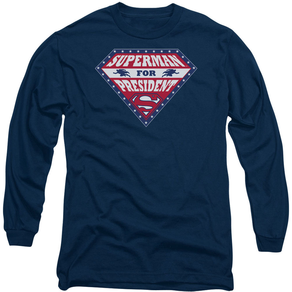 Superman For President Long Sleeve Front