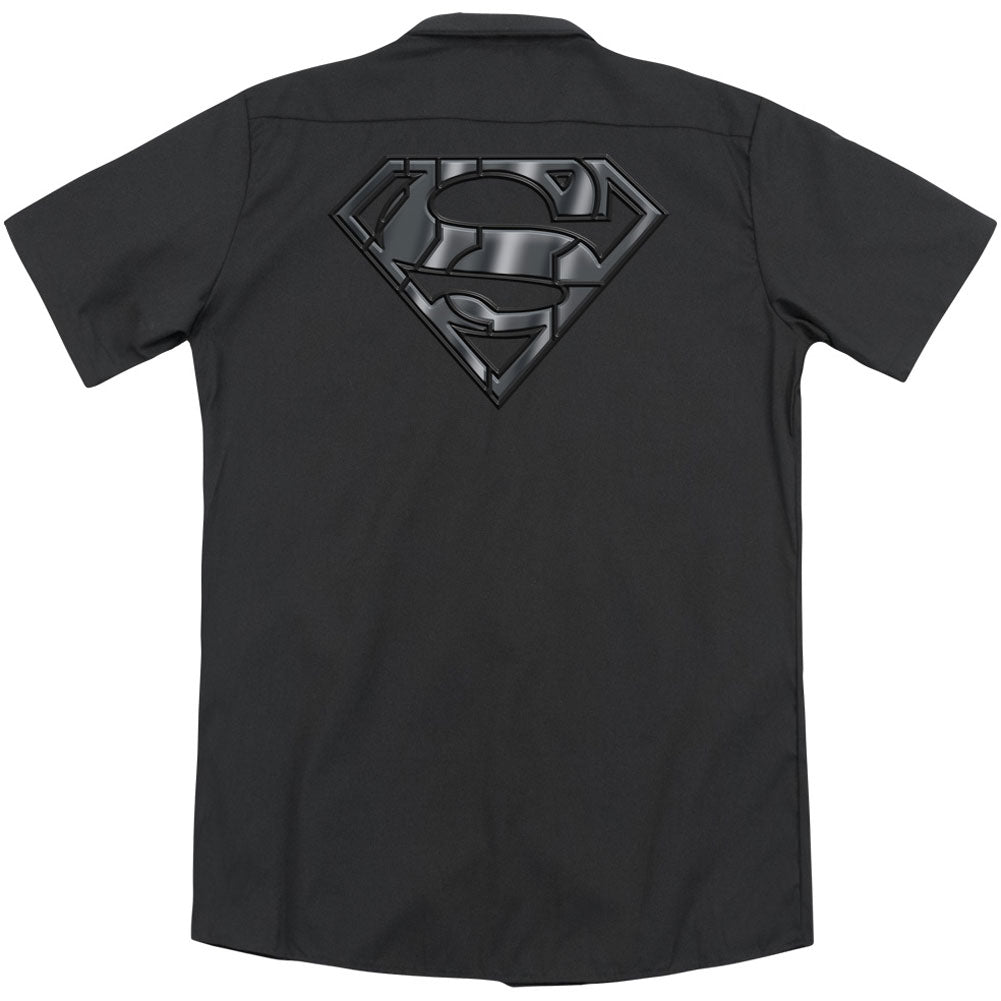 Superman Mech Shield (Back Print) Workshirt Back