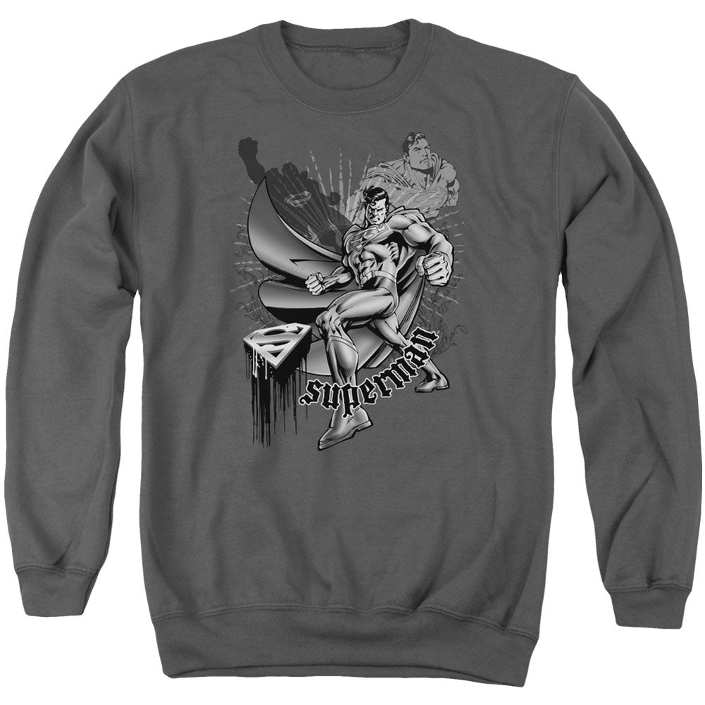 Superman Fight And Flight Adult Sweatshirt Front