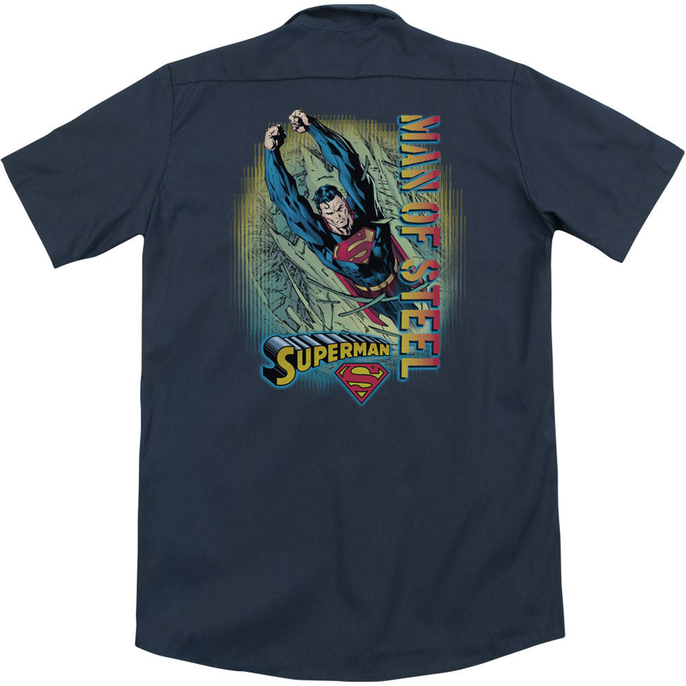 Superman Breakthrough (Back Print) Workshirt Back