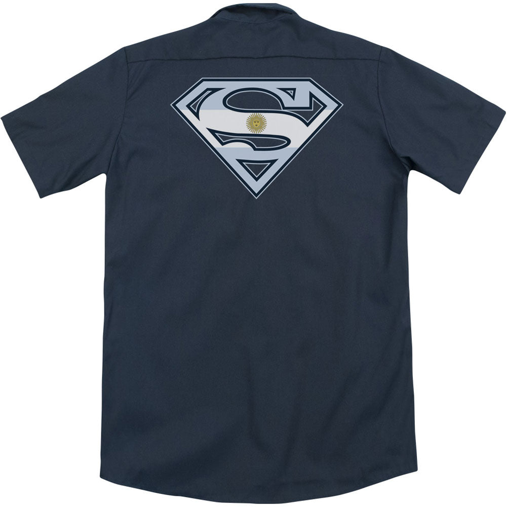 Superman Argentinian Shield (Back Print) Workshirt Back