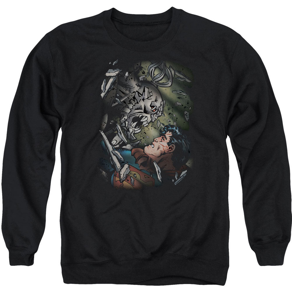 Superman Epic Battle Adult Sweatshirt Front