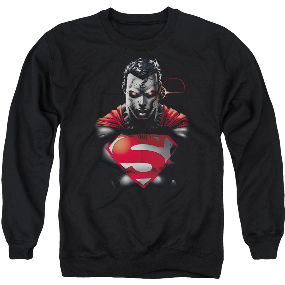 Superman Heat Vision Charged Adult Sweatshirt Front