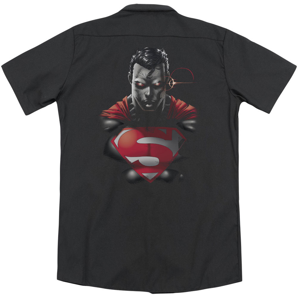 Superman Heat Vision Charged (Back Print) Workshirt Back